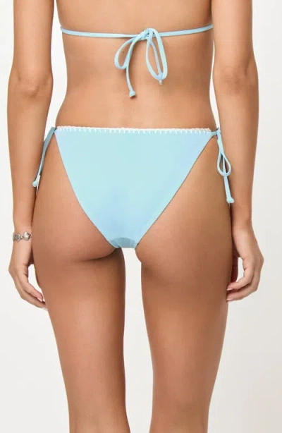L*space Lspace Samba Bitsy Side Tie Bikini Bottoms In Blue