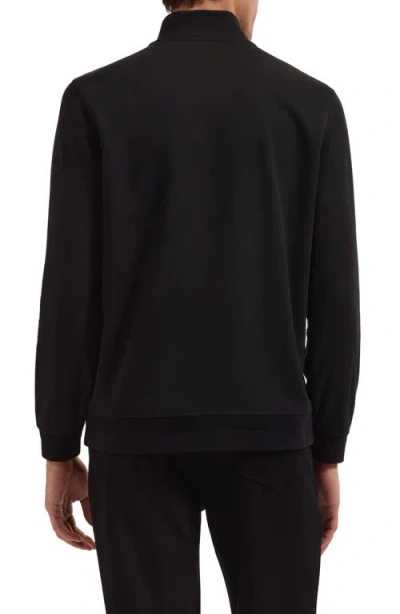 Bugatchi Quarter Zip Sweatshirt In Black