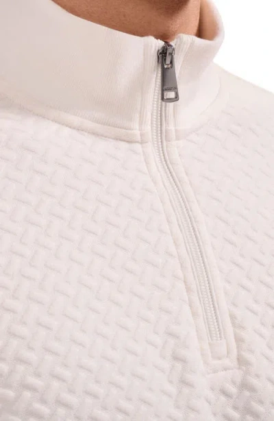 Bugatchi Quarter Zip Sweatshirt In Gray
