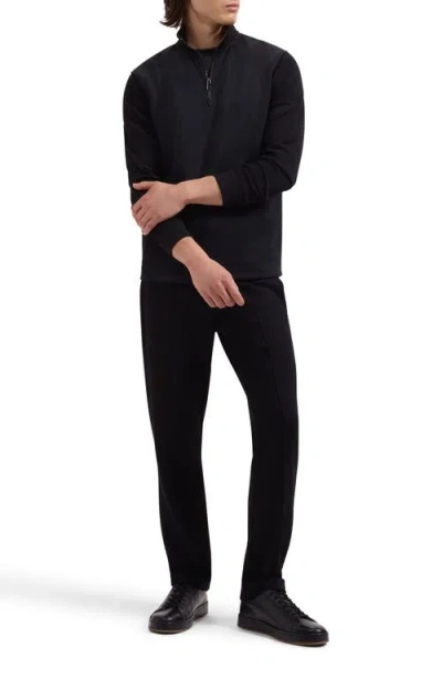 Bugatchi Soft Touch Quarter Zip Sweatshirt In Black