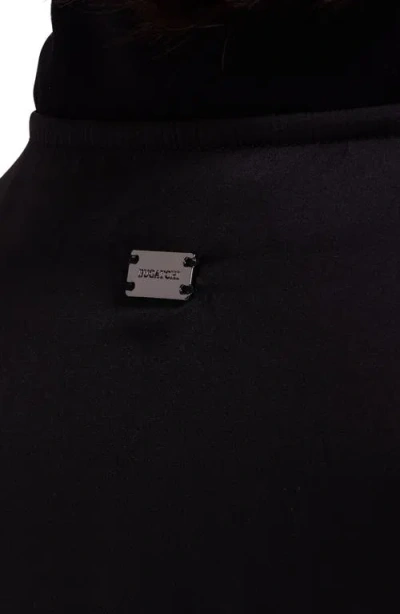 Bugatchi Water Repellent Merino Wool Quarter-zip Pullover In Black