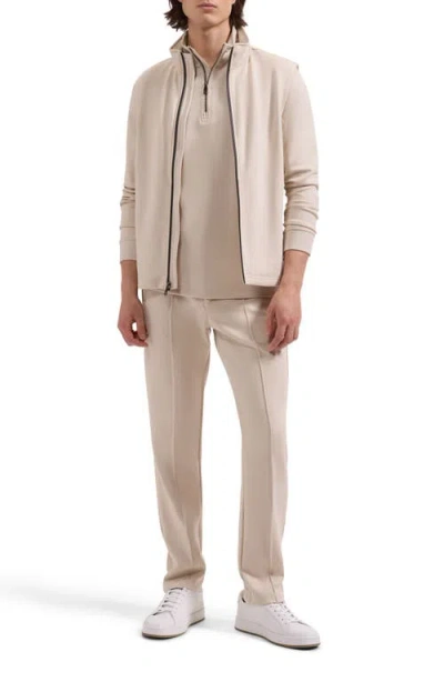 Bugatchi Soft Touch Knit Reversible Bomber Jacket In Brown