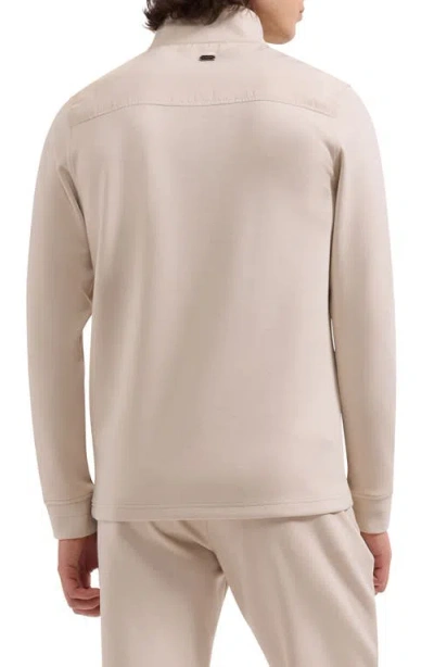 Bugatchi Soft Touch Quarter Zip Sweatshirt In Brown