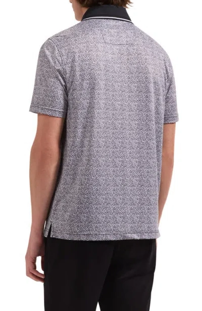 Bugatchi Performance Floral Polo In Gray