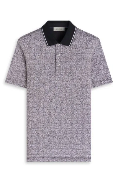 Bugatchi Performance Floral Polo In Gray