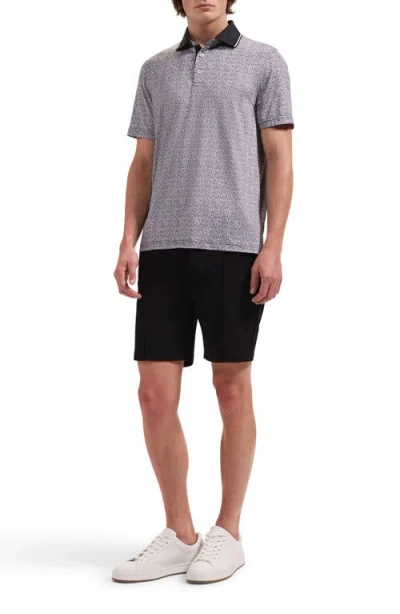 Bugatchi Performance Floral Polo In Gray