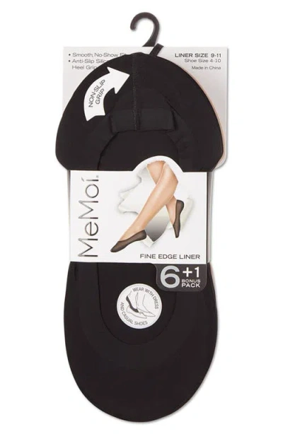 Memoi Assorted 7-pack Fine Edge Sock Liners In Multi