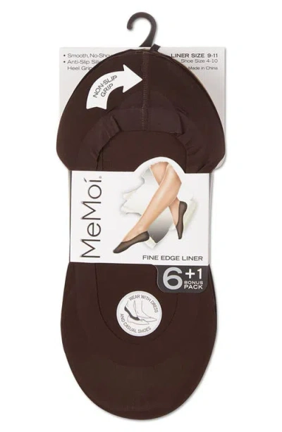 Memoi Assorted 7-pack Fine Edge Sock Liners In Multi