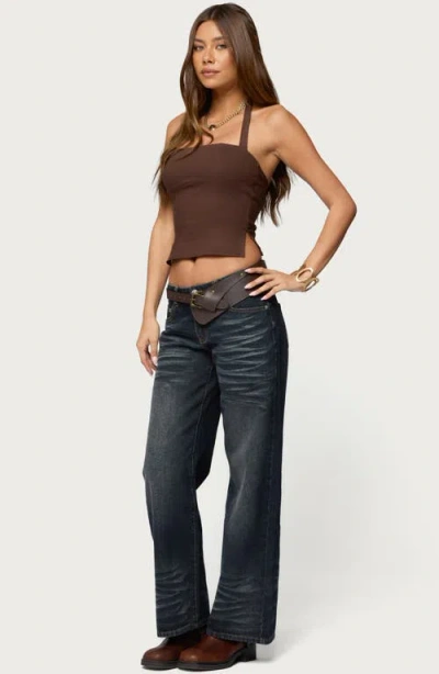 Edikted Dara Halter Top In Brown