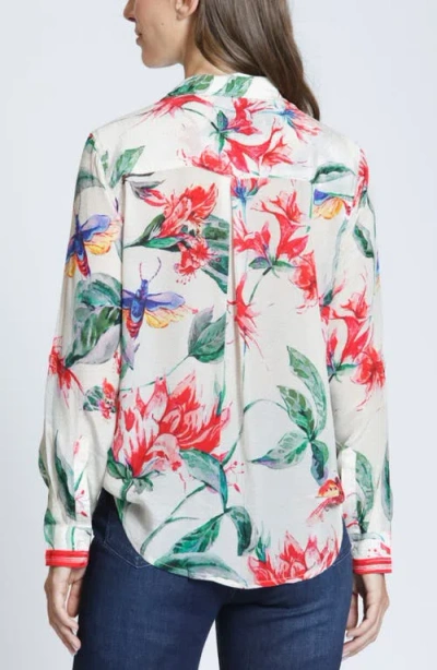 Apny Print Button-up Shirt In Multi