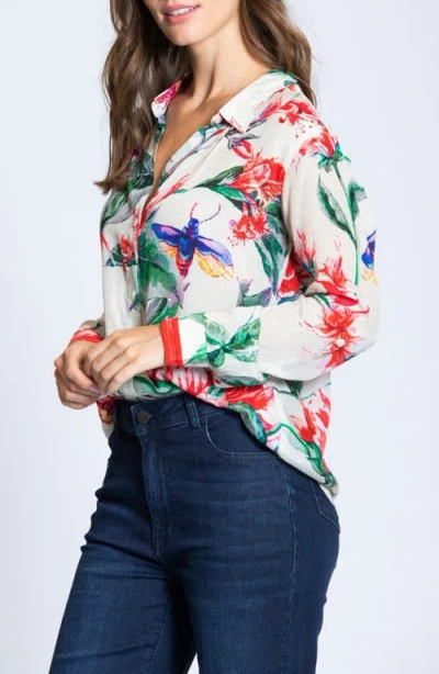 Apny Print Button-up Shirt In Multi