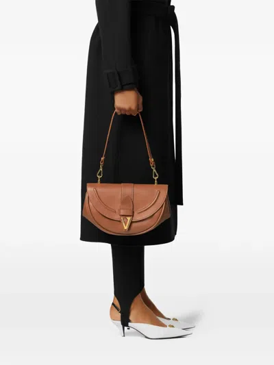Versace Virtus Schultertasche In Brown
