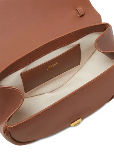 Versace Virtus Schultertasche In Brown
