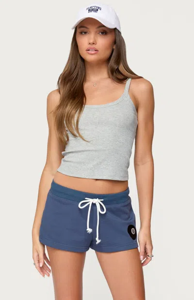 Edikted Basic Babe Crop Stretch Cotton Camisole In Gray