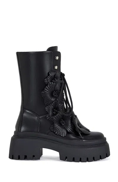 Azalea Wang Devoir Platform Lug Sole Boot In Black