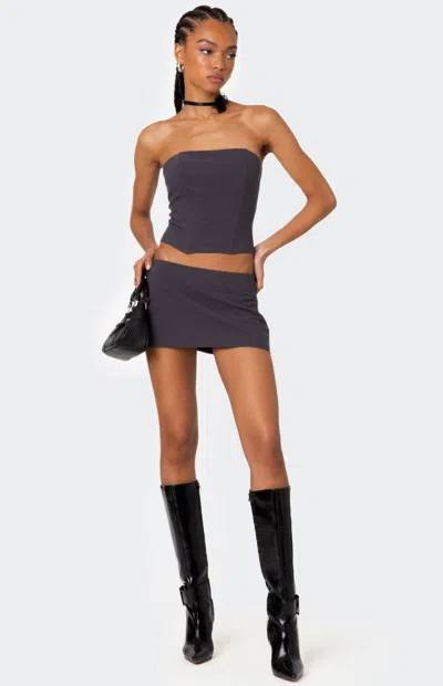 Edikted Piper Micro Skort In Gray