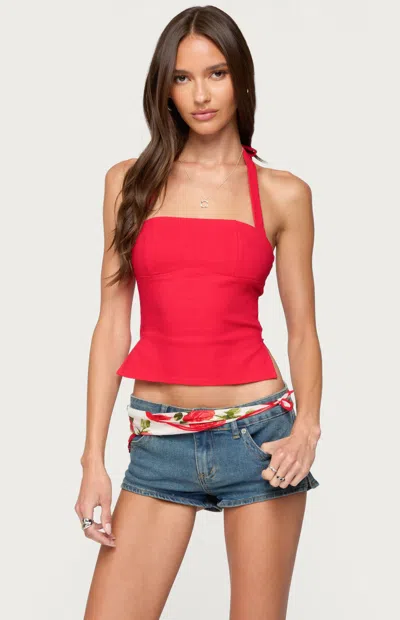 Edikted Dara Halter Top In Red