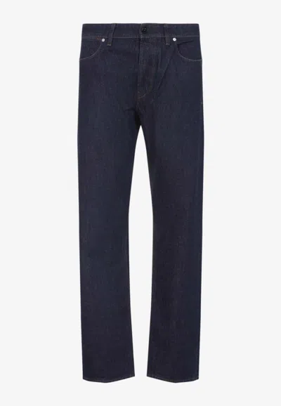 Stone Island Regular-straight-fit Five-pocket Jeans With Rinsed Finish In Blue