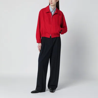 Dunst Collared Blouson Jacket Red In Red