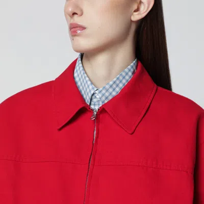 Dunst Collared Blouson Jacket Red In Red