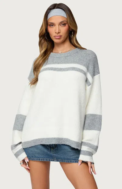 Edikted Nogah Stripey Oversized Sweater In Multi