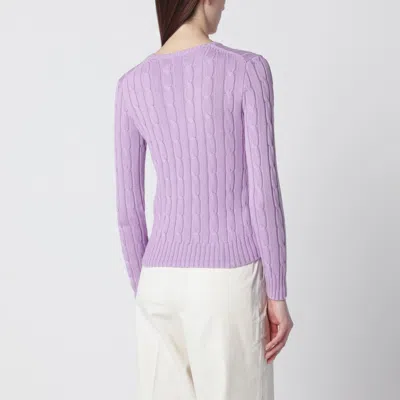 Polo Ralph Lauren Touch Julianna Cable-knit Sweater In Purple