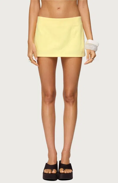 Edikted Monrow Low Rise Microskort In Yellow