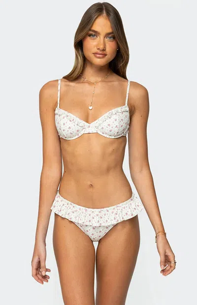 Edikted Amelia Underwire Bikini Top In Neutral