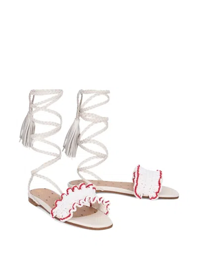 Redv Ruffled-strap Sandals In White
