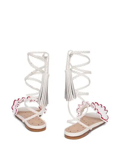 Redv Ruffled-strap Sandals In White
