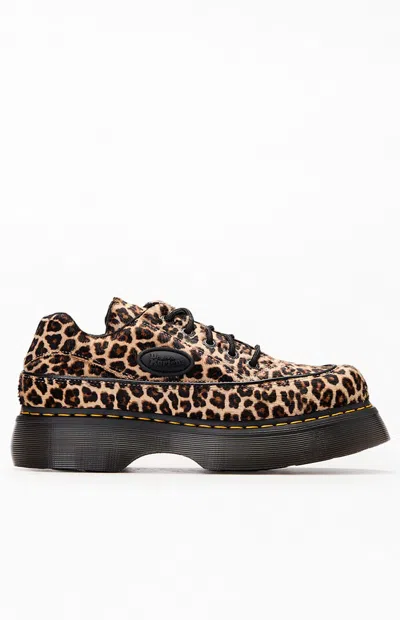 Dr. Martens Beige Leather Rubber Shoes In Animal Print