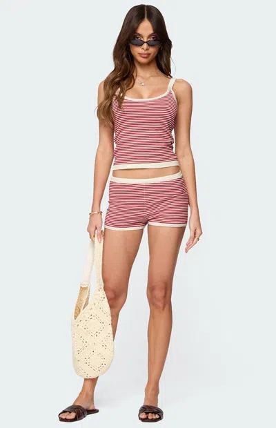 Edikted Saylor Striped Knit Shorts In Multi