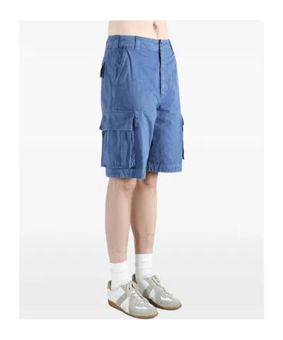 Erl Belt-loop Pocket Shorts In Blue