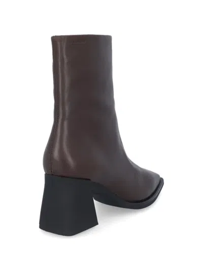 Vagabond Hedda Square-toe Boots In Brown