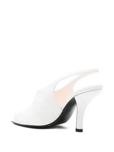 Totême Women White Slingback Heels, 7.5 Luxury Pumps & Heels For Women Darveys In White