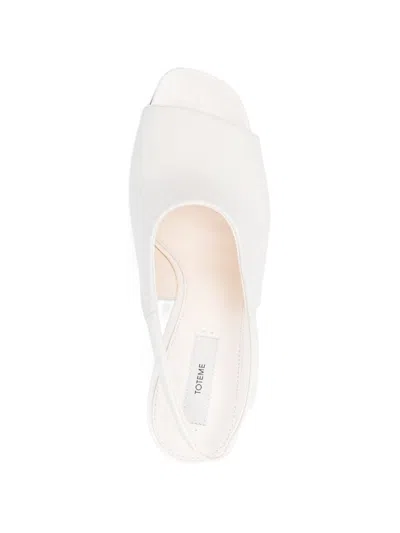 Totême Women White Slingback Heels, 7.5 Luxury Pumps & Heels For Women Darveys In White