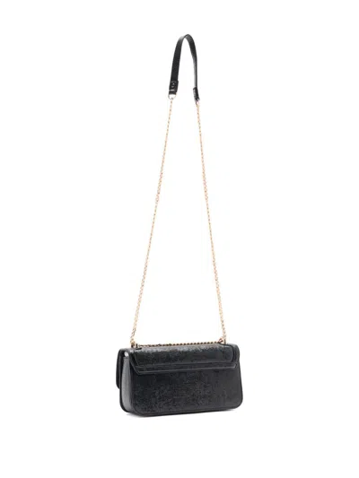 Liu •jo Small Lizard Effect Chain Satchel In Black