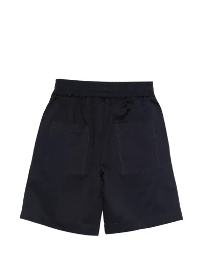 Msgm Zip-pocket Shorts In Blue