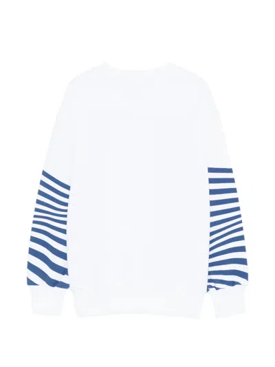 Msgm Logo-print Sweatshirt In Blue