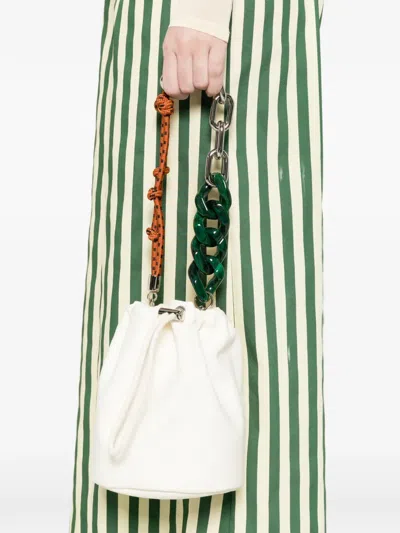 Plan C Logo Bucket Bag In White