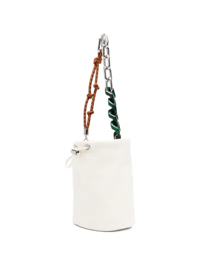 Plan C Logo Bucket Bag In White