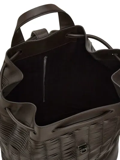 Ferragamo Sailor Backpack In Brown