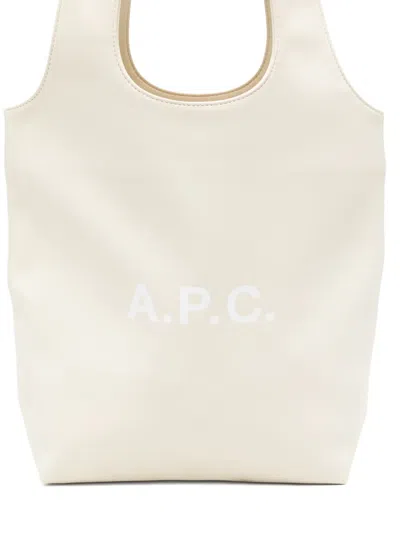 A.p.c. Small Ninon Tote Bag In Neutral