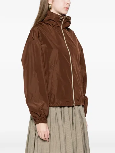 Herno Zip-up Jacket In Brown