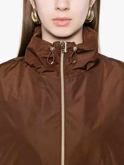 Herno Zip-up Jacket In Brown
