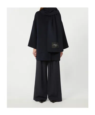 Weekend Max Mara Wool Blend Coat In Blue
