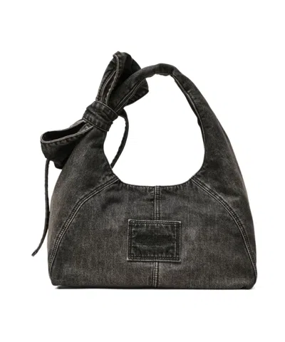 Marc Jacobs Black Bow Large Sack Bag In Black