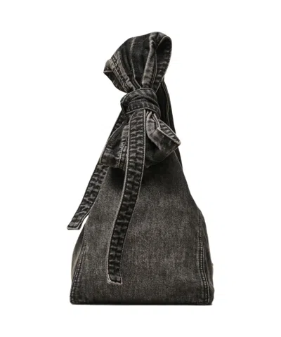 Marc Jacobs Black Bow Large Sack Bag In Black