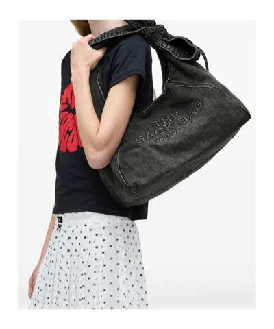 Marc Jacobs Black Bow Large Sack Bag In Black