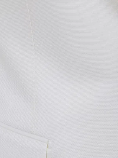 Tom Ford Wool Silk Sharp Faille Slim Shawl Lapel Jacket In White